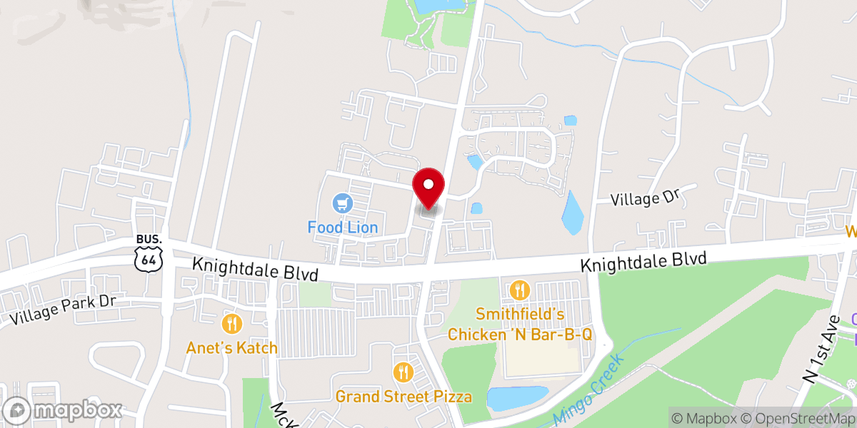Map showing location of East Wake Fellowship SDA Church