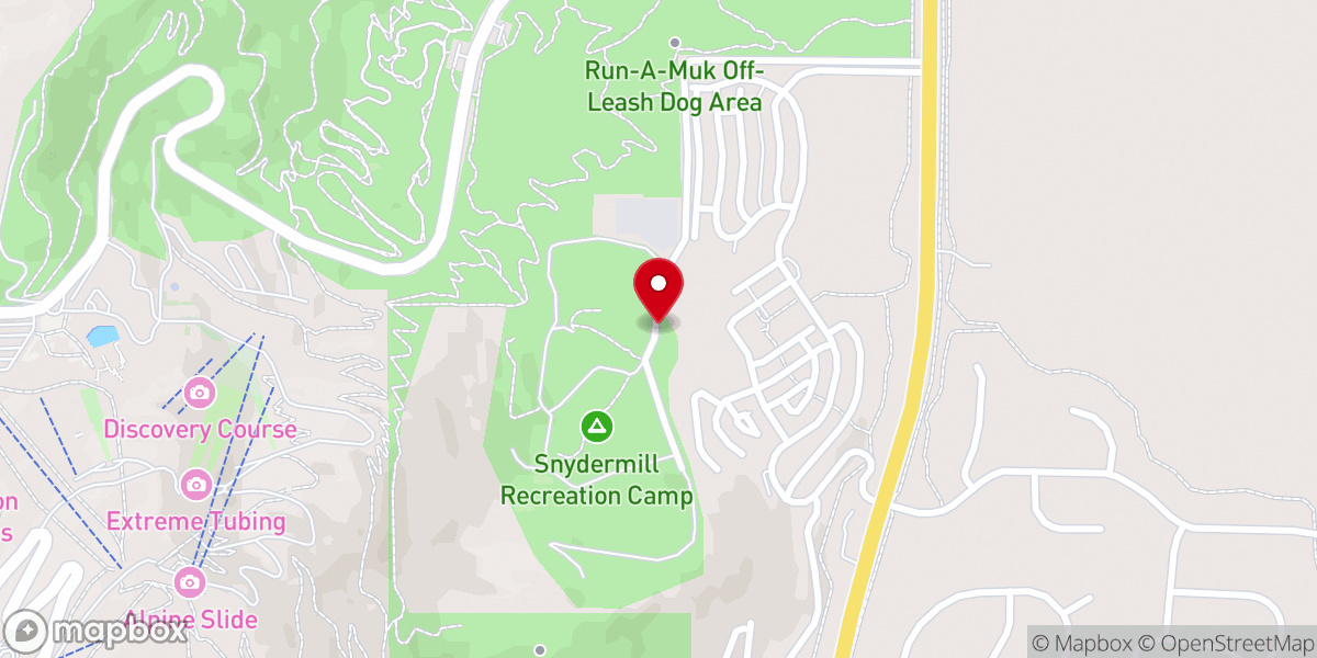 Map showing location of Snydermill Recreation Camp
