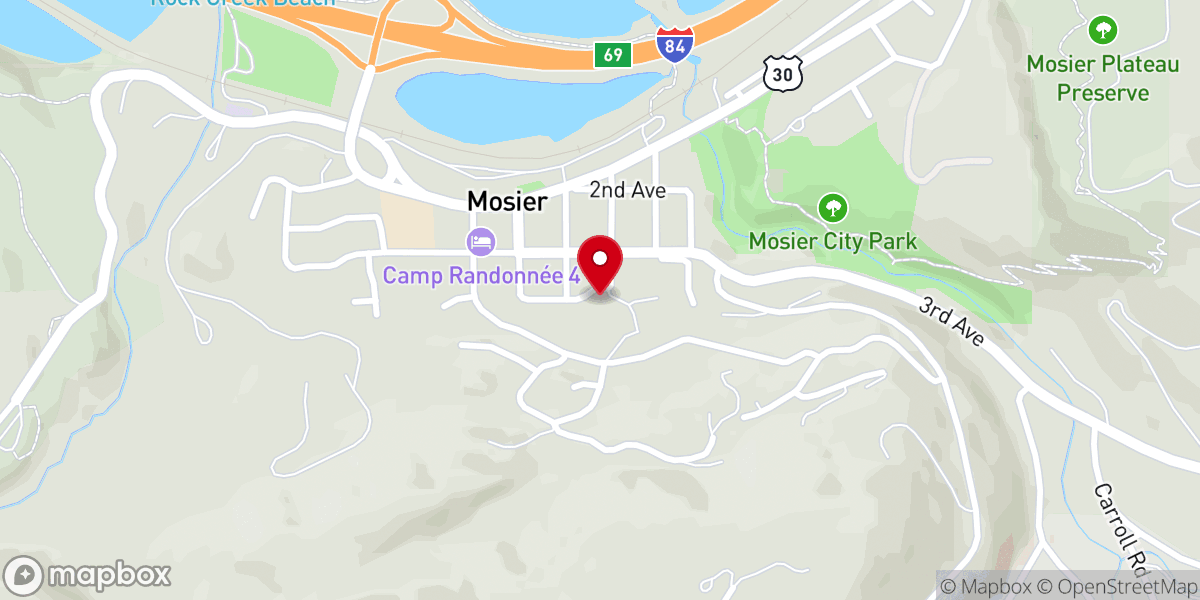 Map showing location of Mosier Grange #234