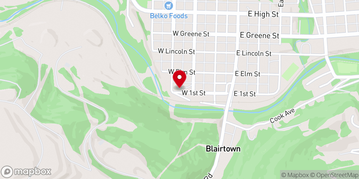Map showing location of Salvation Army