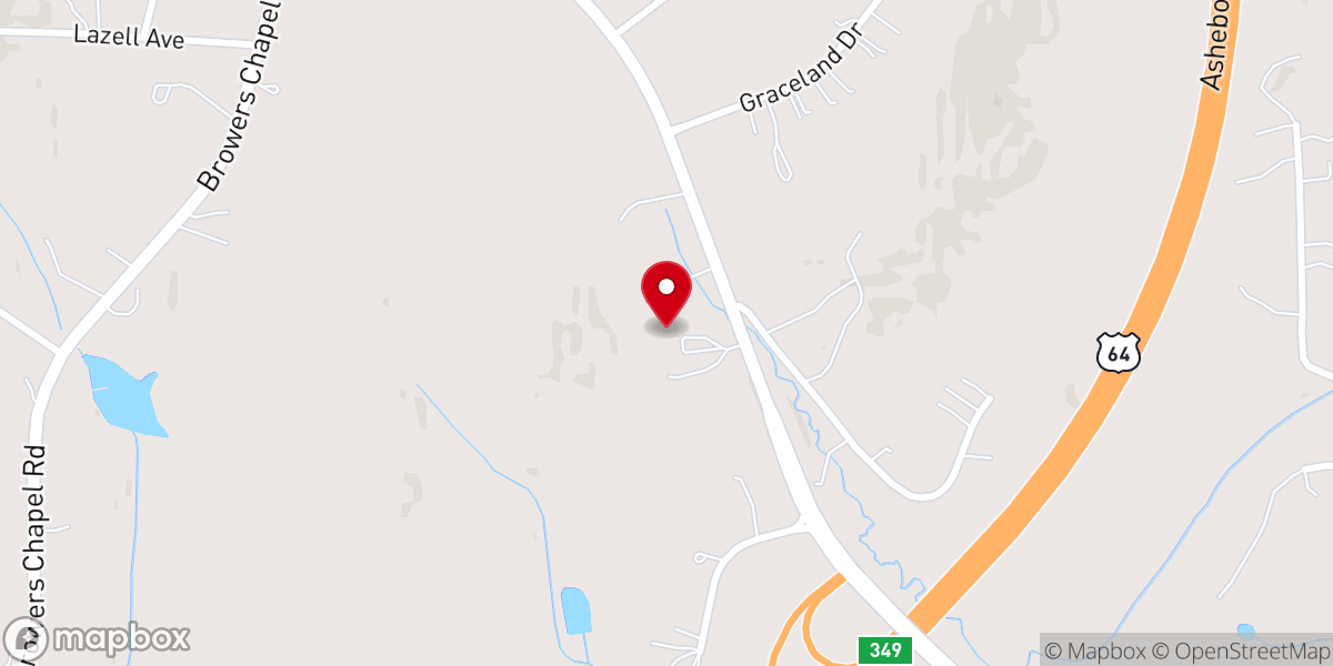Map showing location of Calvary Pentecostal Church