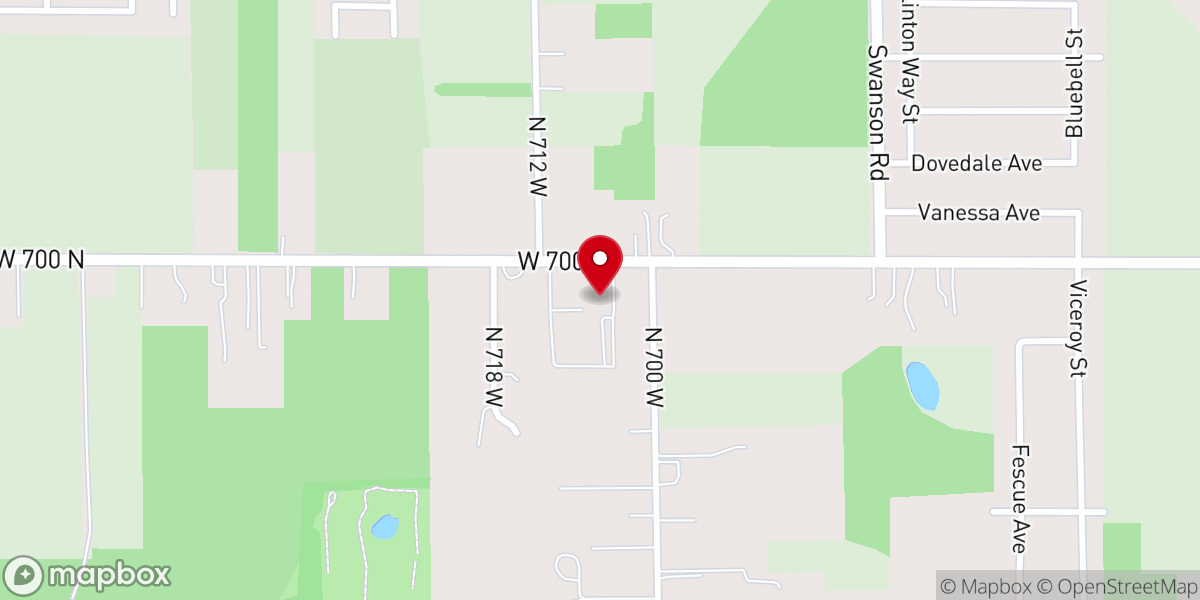 Map showing location of Bethel Church Hobart/Portage