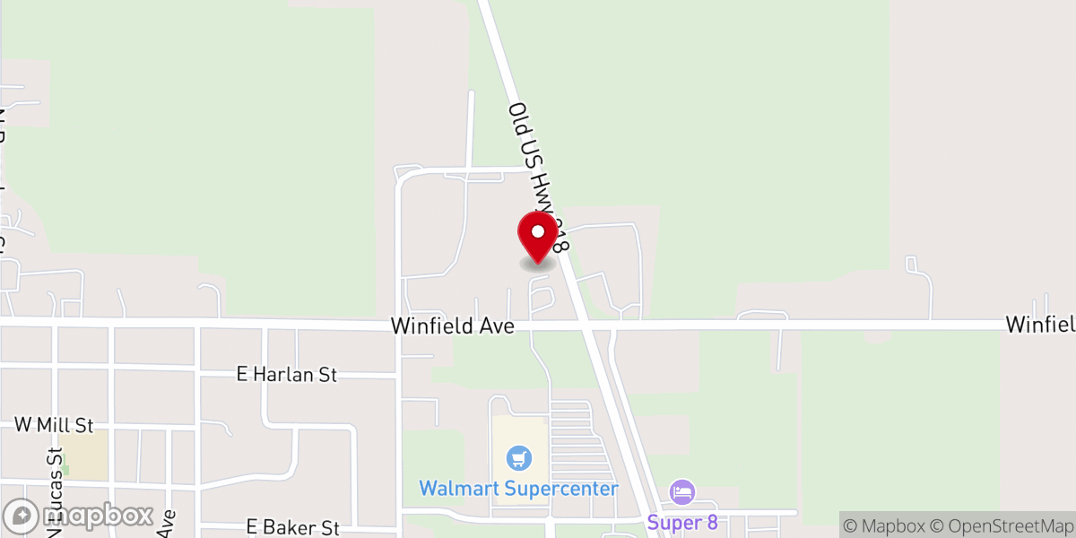 Map showing location of Second Baptist Ministries