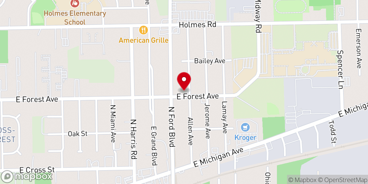 Map showing location of Immanuel Baptist Church