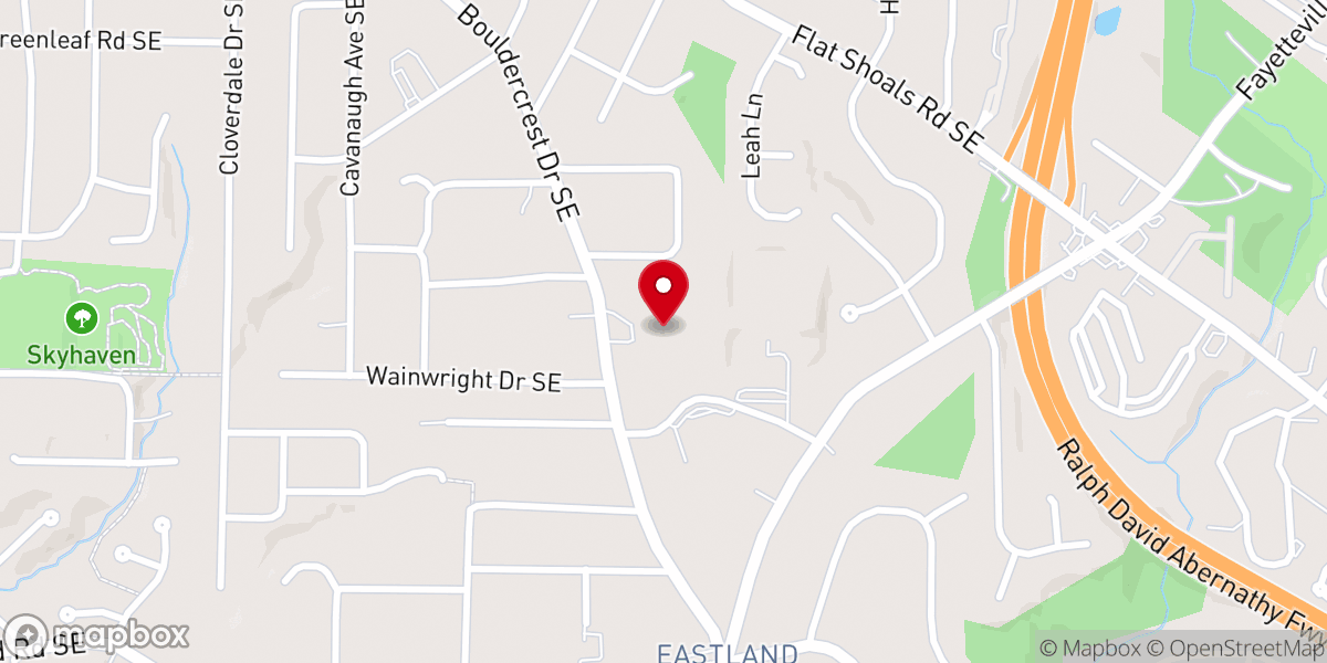 Map showing location of Atlanta Mennonite Church