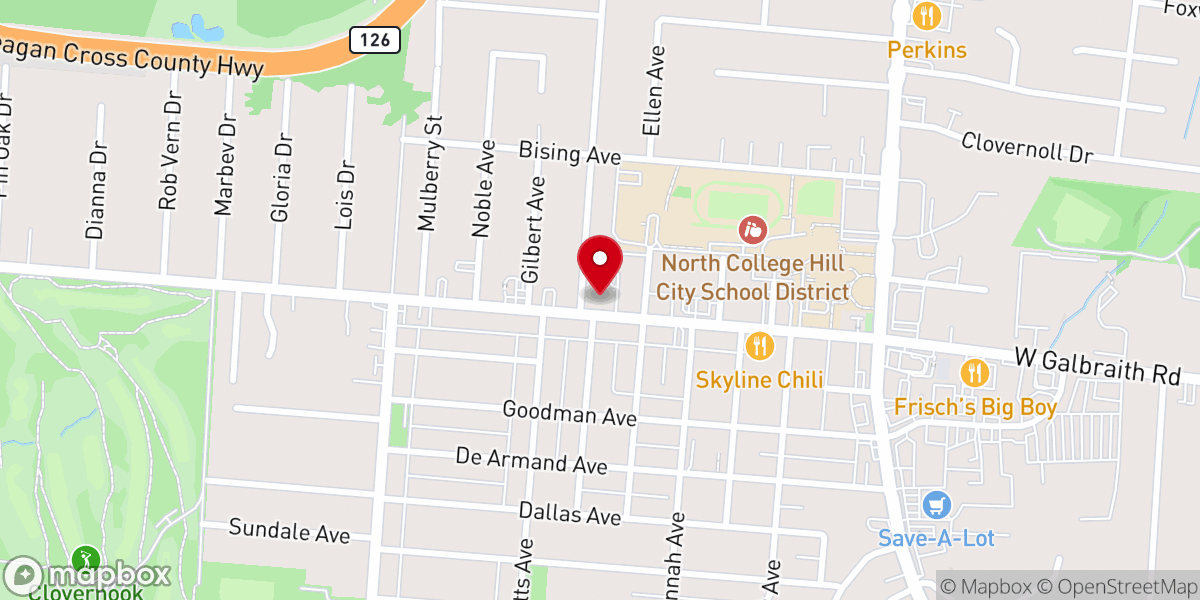 Map showing location of St Margaret Mary Church