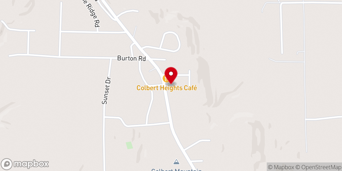 Map showing location of Colbert Heights Church-Christ