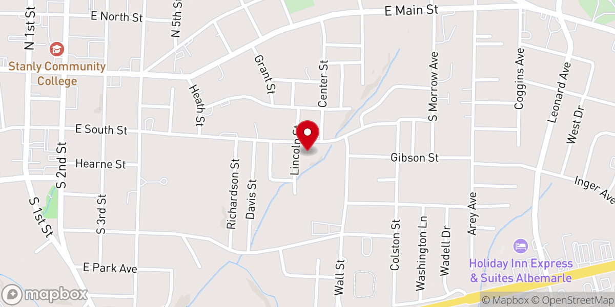 Map showing location of Union Chapel AME Zion Church