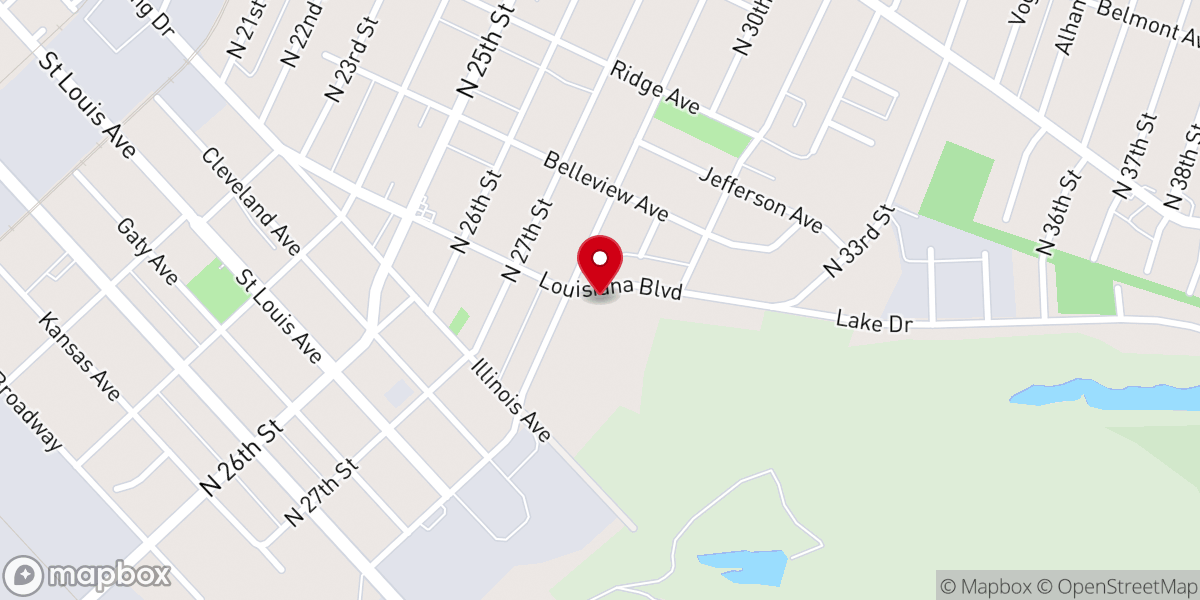 Map showing location of St. Matthew Baptist Church