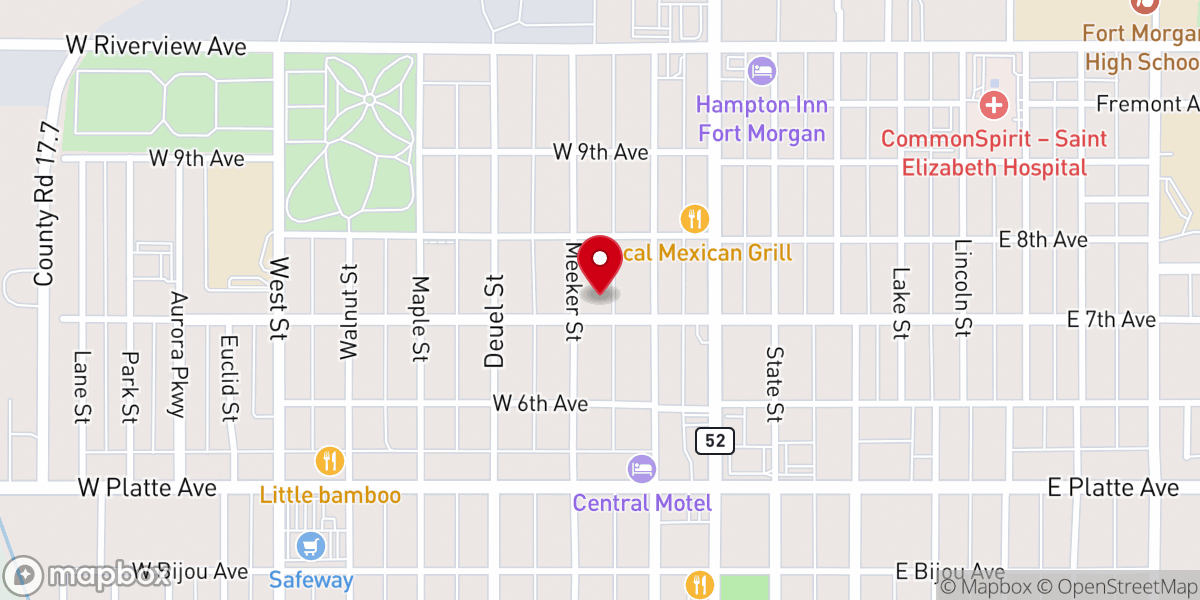 Map showing location of Morgan Church of the Nazarene