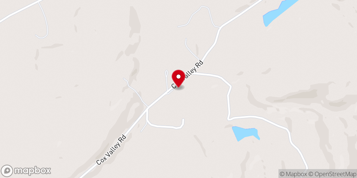 Map showing location of Meadows Creek Church