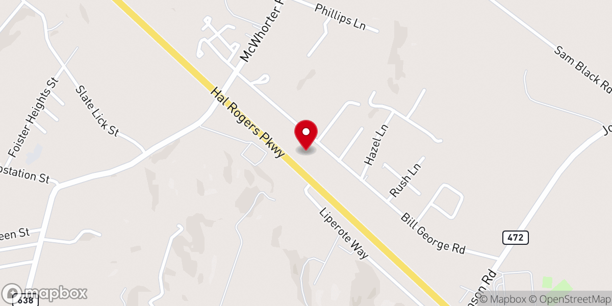 Map showing location of Parkway Christian Fellowship