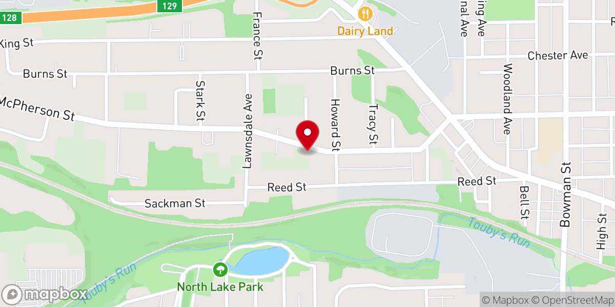 Map showing location of McPherson Nazarene Church