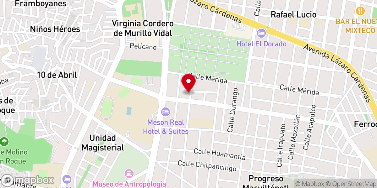 Map showing location of Iglesia Cristiana de Xalapa