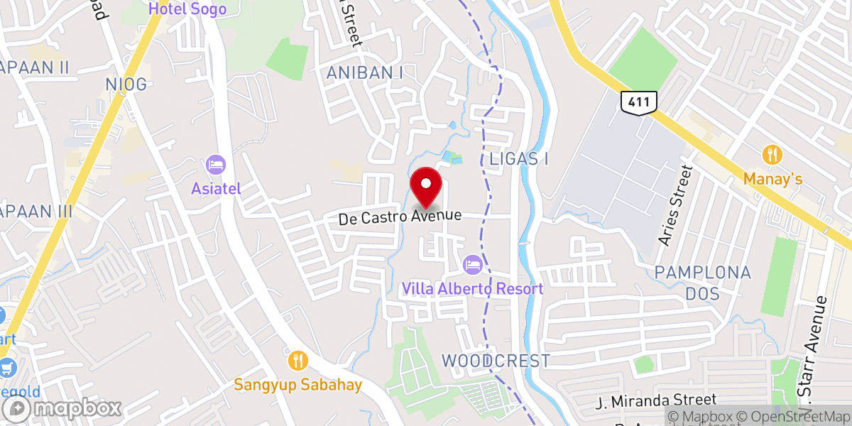 Map showing location of Unida Christian Church - Ligas