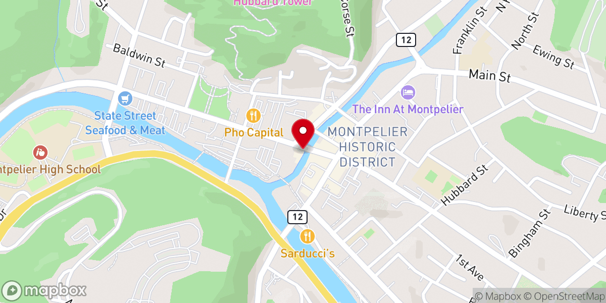 Map showing location of Vermont River Conservancy