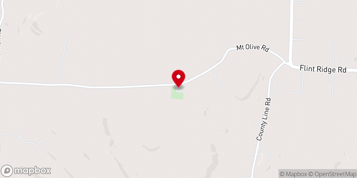 Map showing location of The Mt. Olive Church