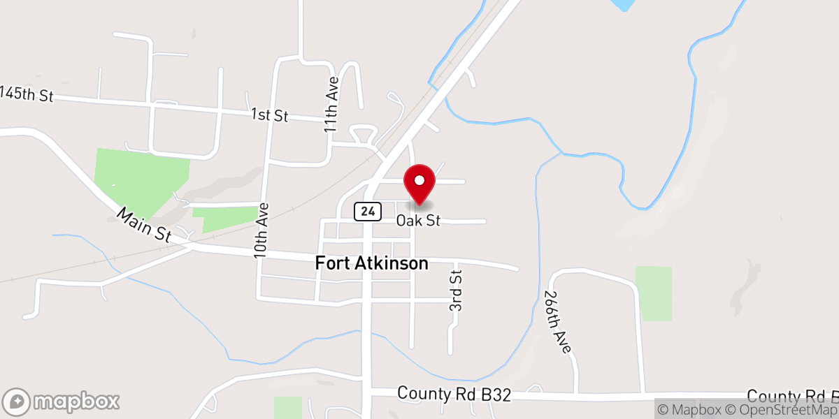 Map showing location of St. John Nepomucene Catholic Church