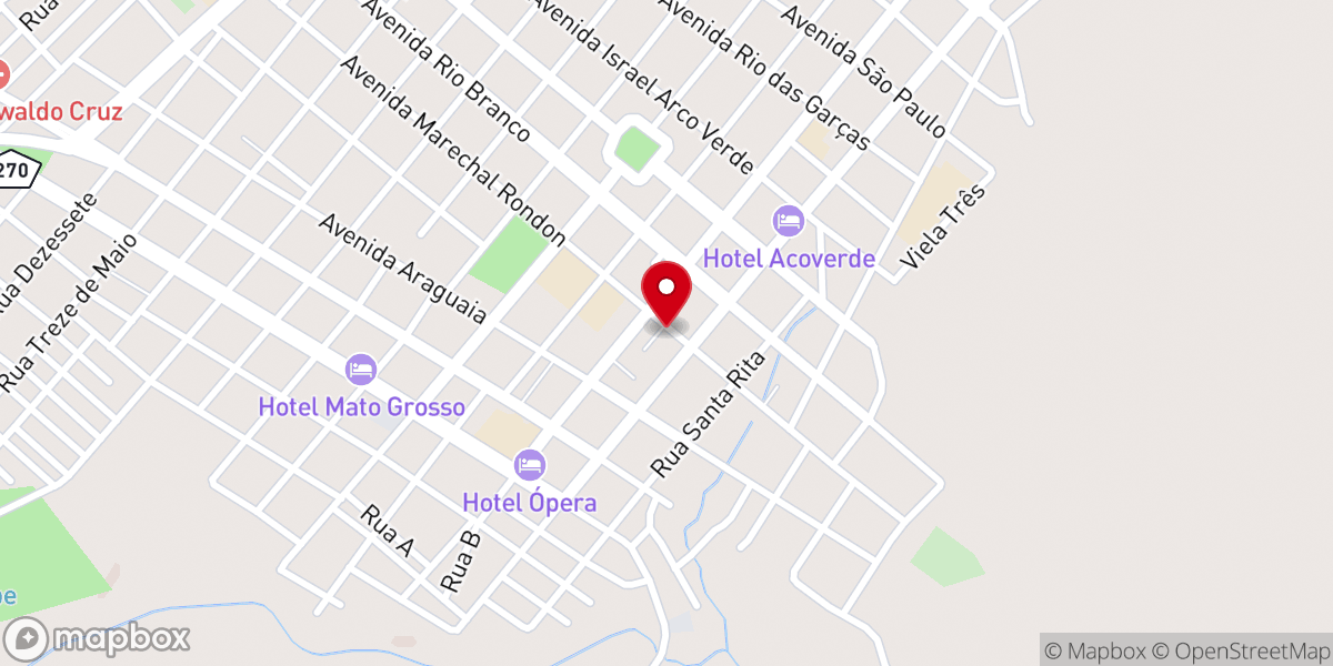 Map showing location of Igreja Presbiteriana de Guiratinga