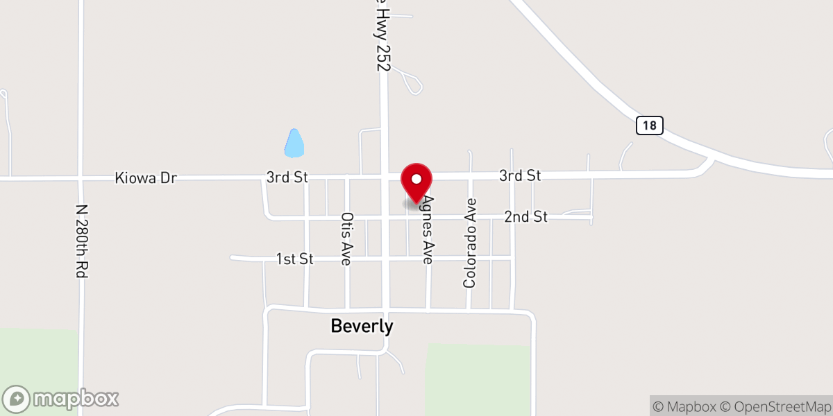 Map showing location of Beverly Community Church