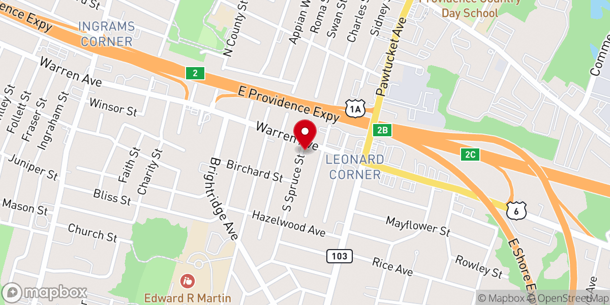 Map showing location of PCG - Ebenezer, RI - NED
