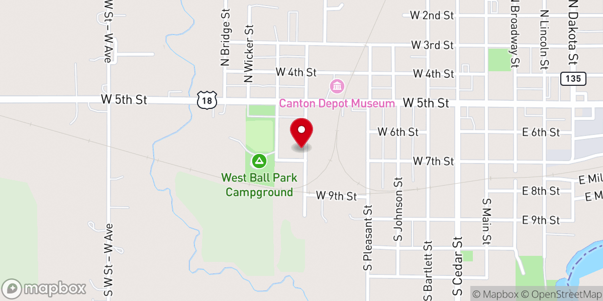 Map showing location of Bethany Reformed Church