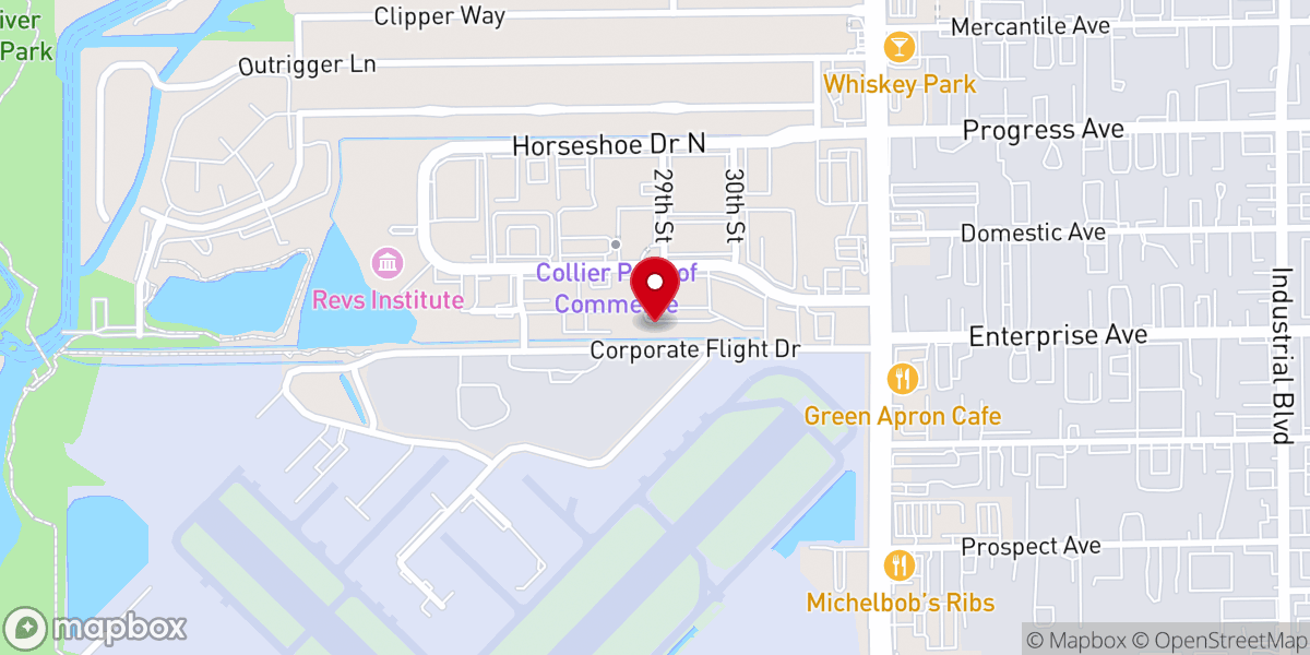 Map showing location of Iglesia Pentecostal Getsemani de Naples, FL