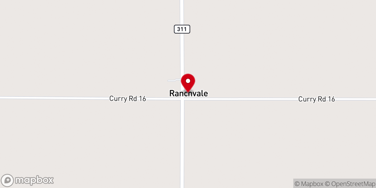 Map showing location of Ranchvale Baptist Church