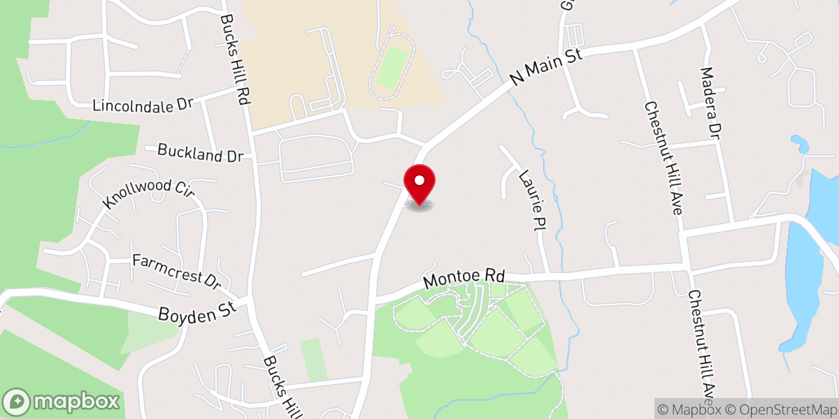 Map showing location of Calvary Baptist Church