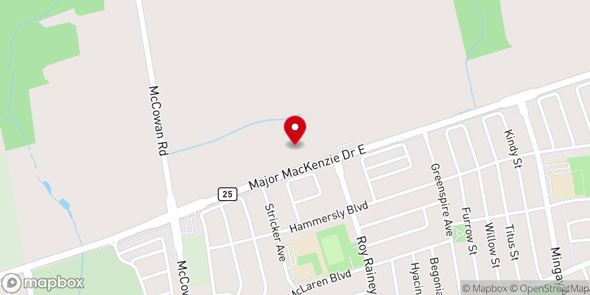 Map showing location of Markham Missionary Church