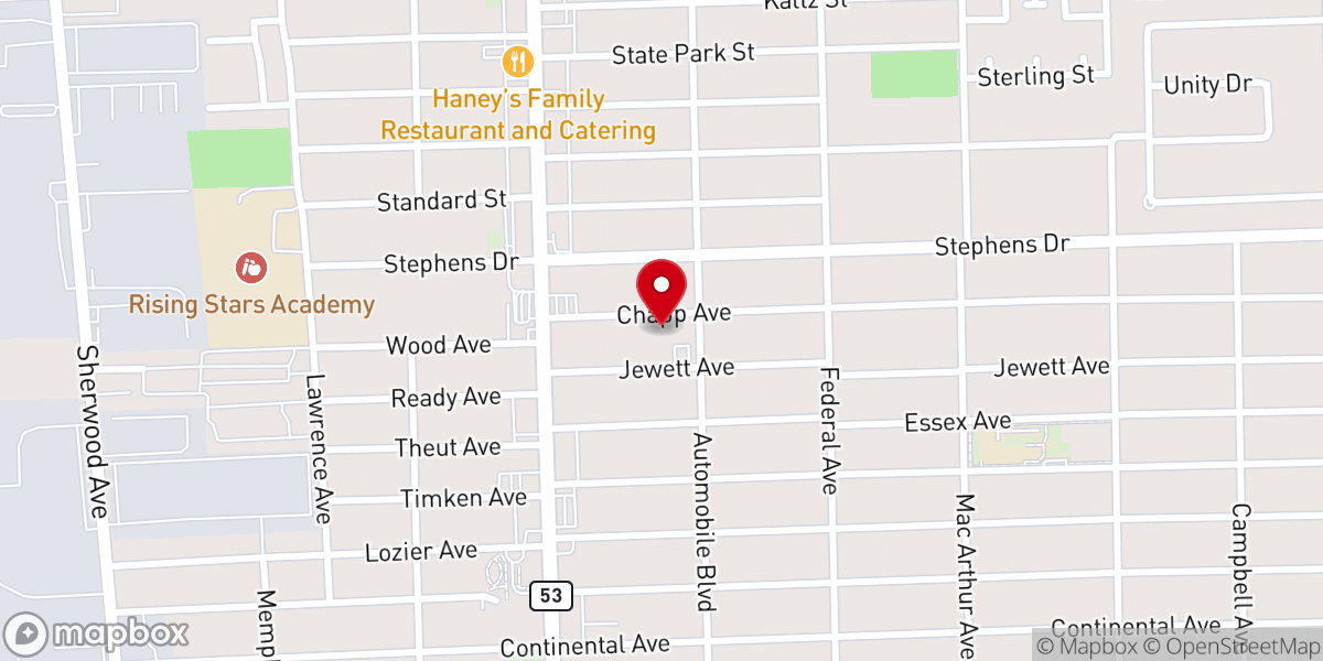 Map showing location of Peoples Fresh Start Church