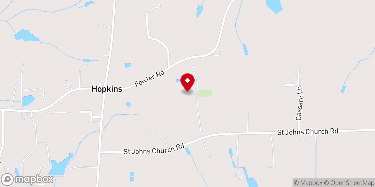 Map showing location of Original St Johns Holy Church zebulon nc