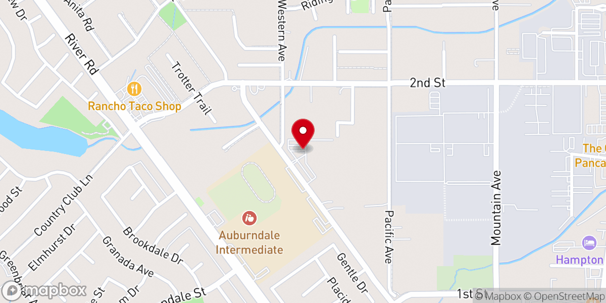 Map showing location of New Beginnings Community Church Norco