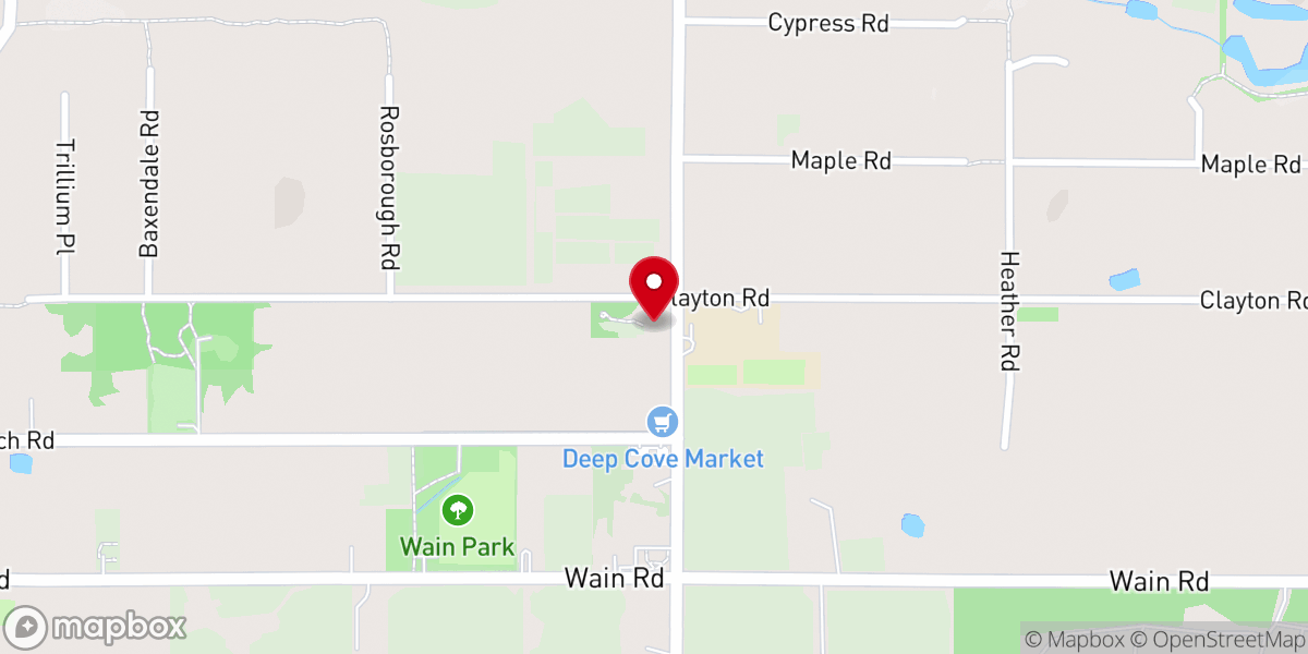 Map showing location of St. John's United Church
