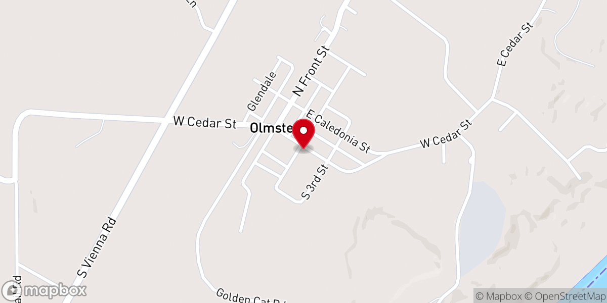 Map showing location of Olmsted United Methodist Church