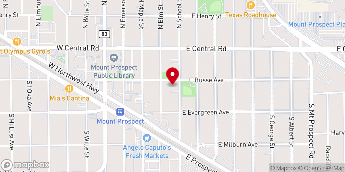 Map showing location of St Paul Lutheran Church