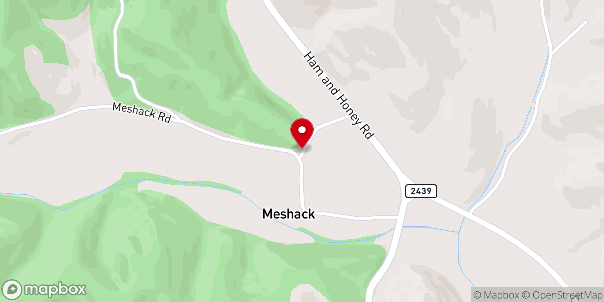 Map showing location of Meshack Missionary Baptist Church