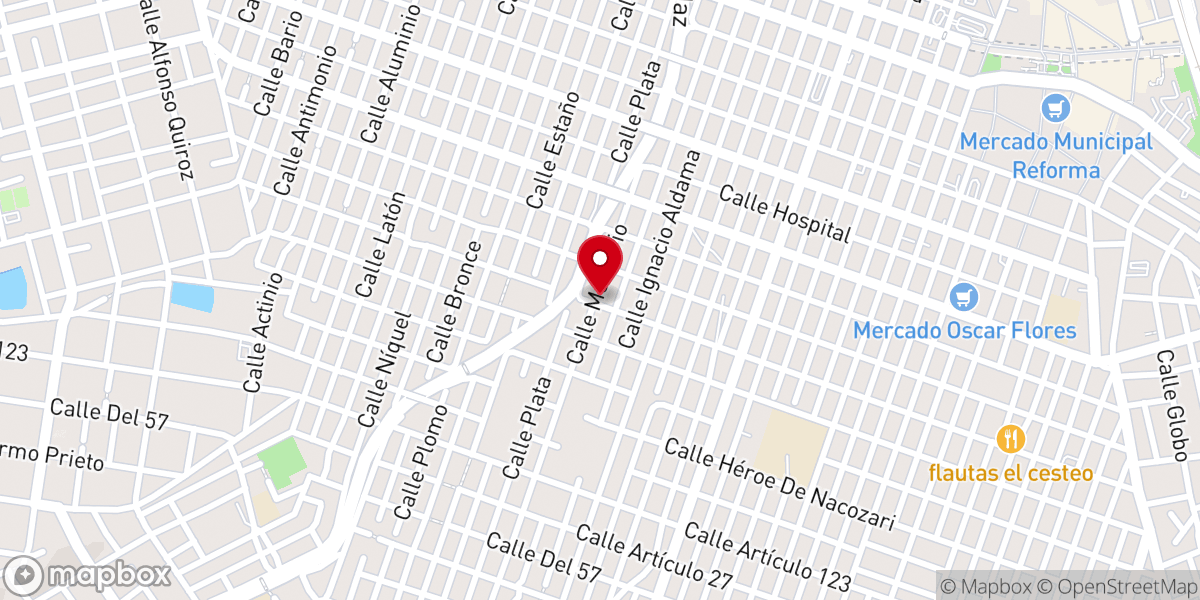 Map showing location of Congregacion Amor de Dios