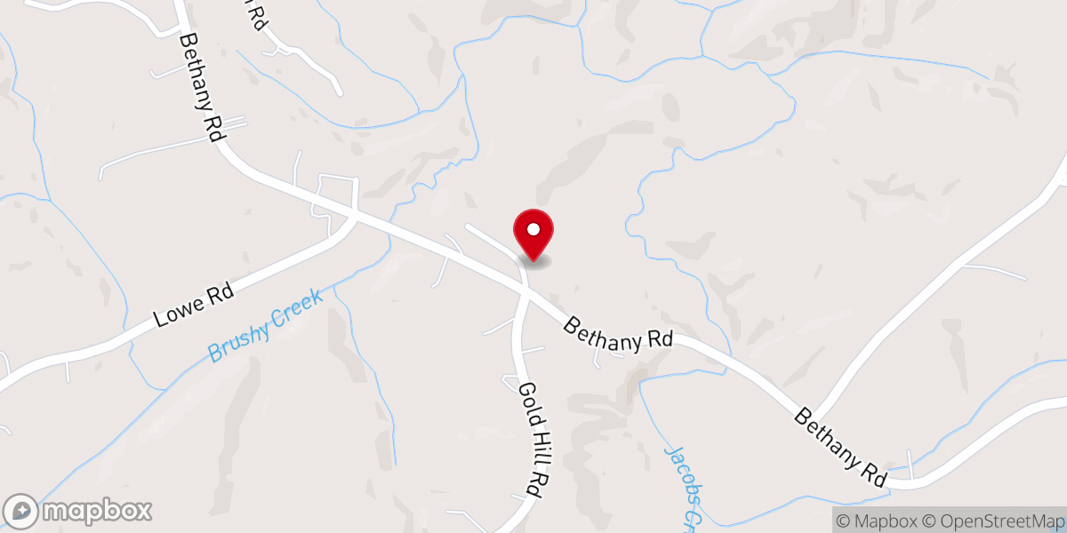 Map showing location of Hayes Chapel United Methodist