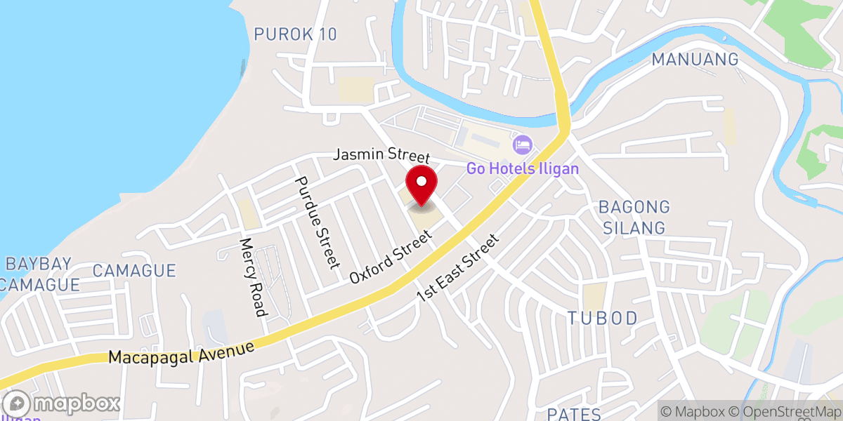 Map showing location of Corpus Christi Parish
