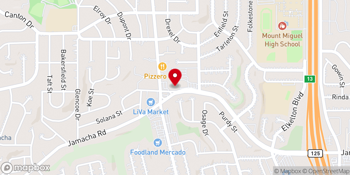 Map showing location of Lighthouse Baptist Church