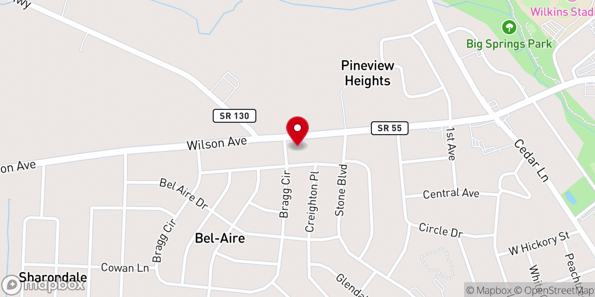 Map showing location of Faith Lutheran Church