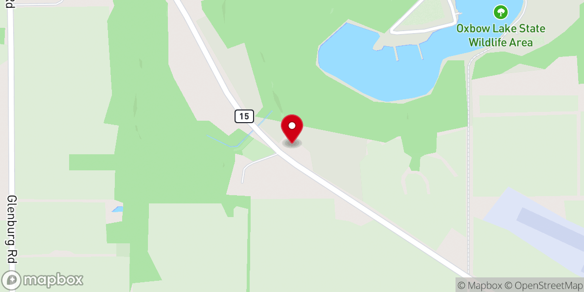 Map showing location of Olive Branch Church