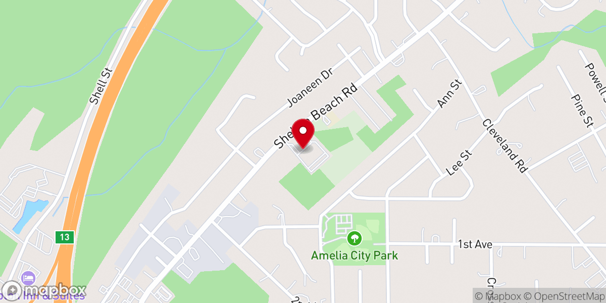 Map showing location of Saraland First Assembly
