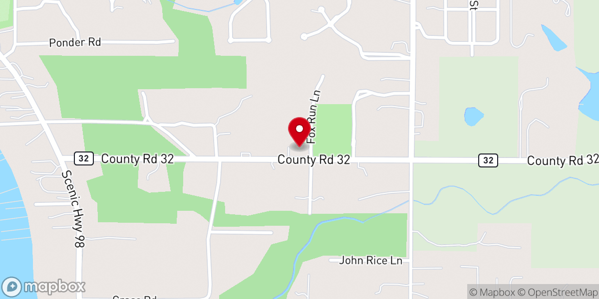 Map showing location of Bethel Lutheran Church