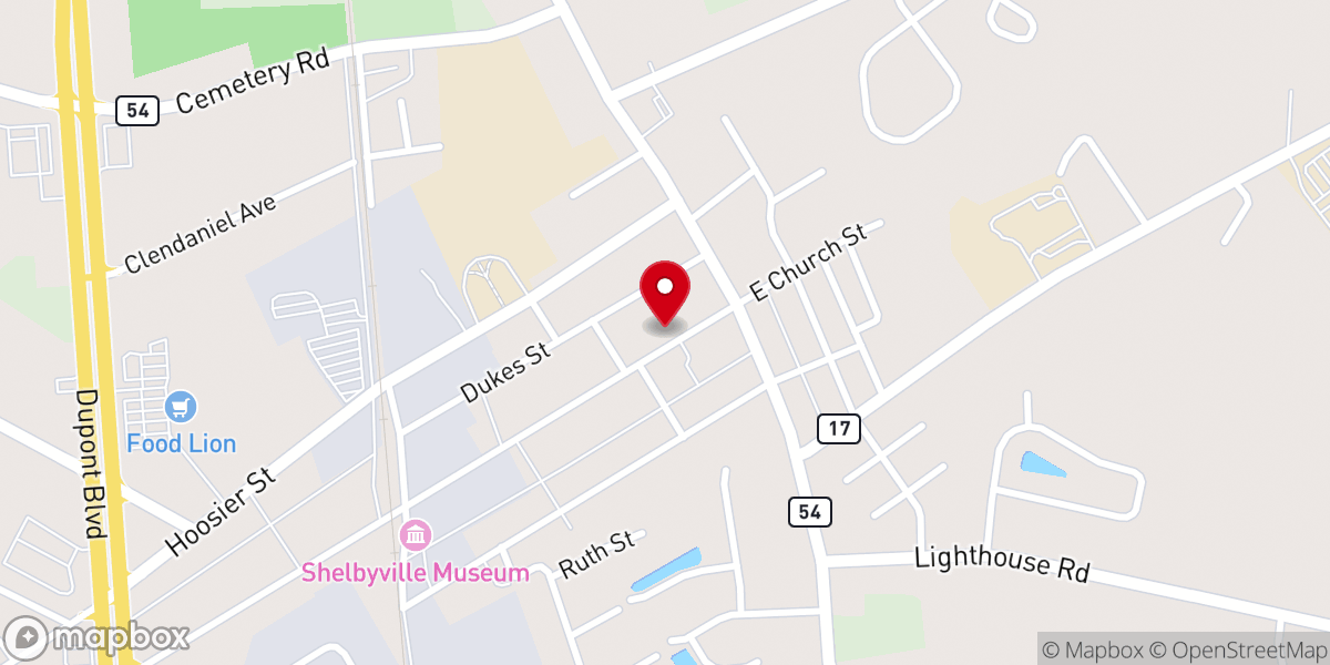 Map showing location of Church Street Fabrics