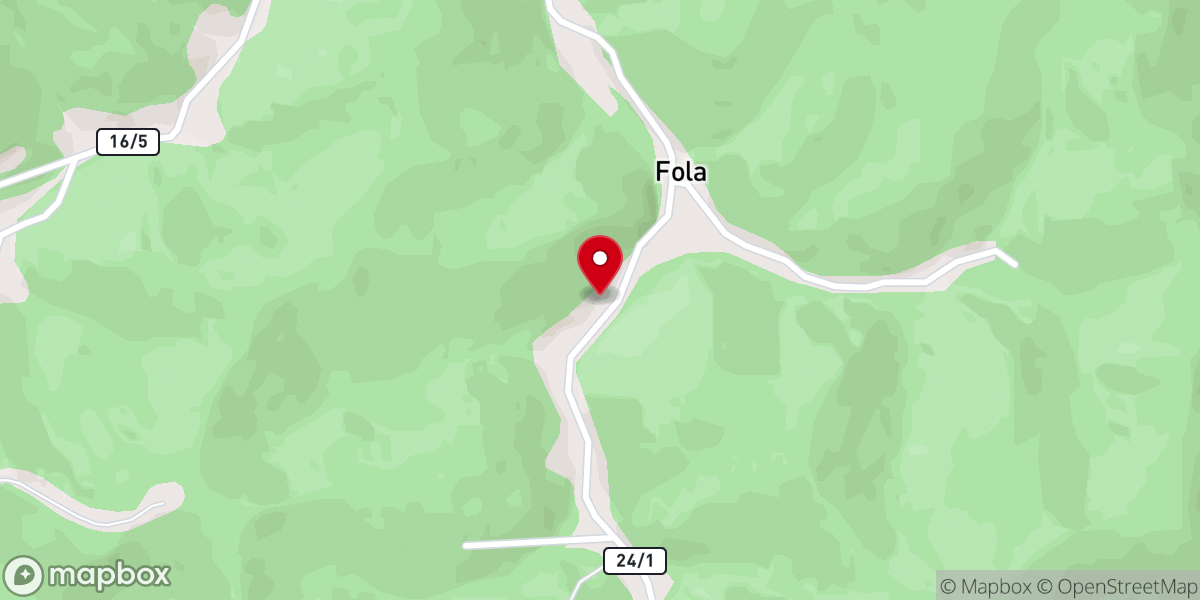 Map showing location of Fola Missionary Baptist Church