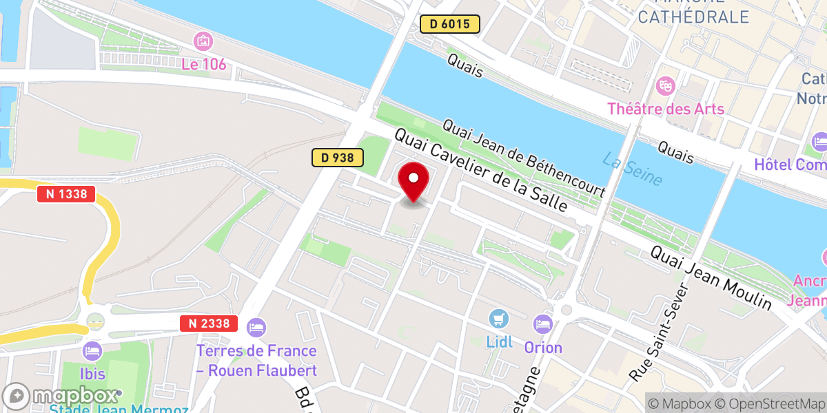 Map showing location of Centre d'Action Catholique du Diocèse de Rouen