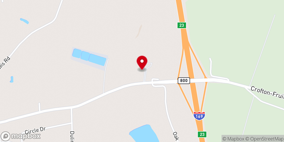 Map showing location of Cornerstone Bible Church