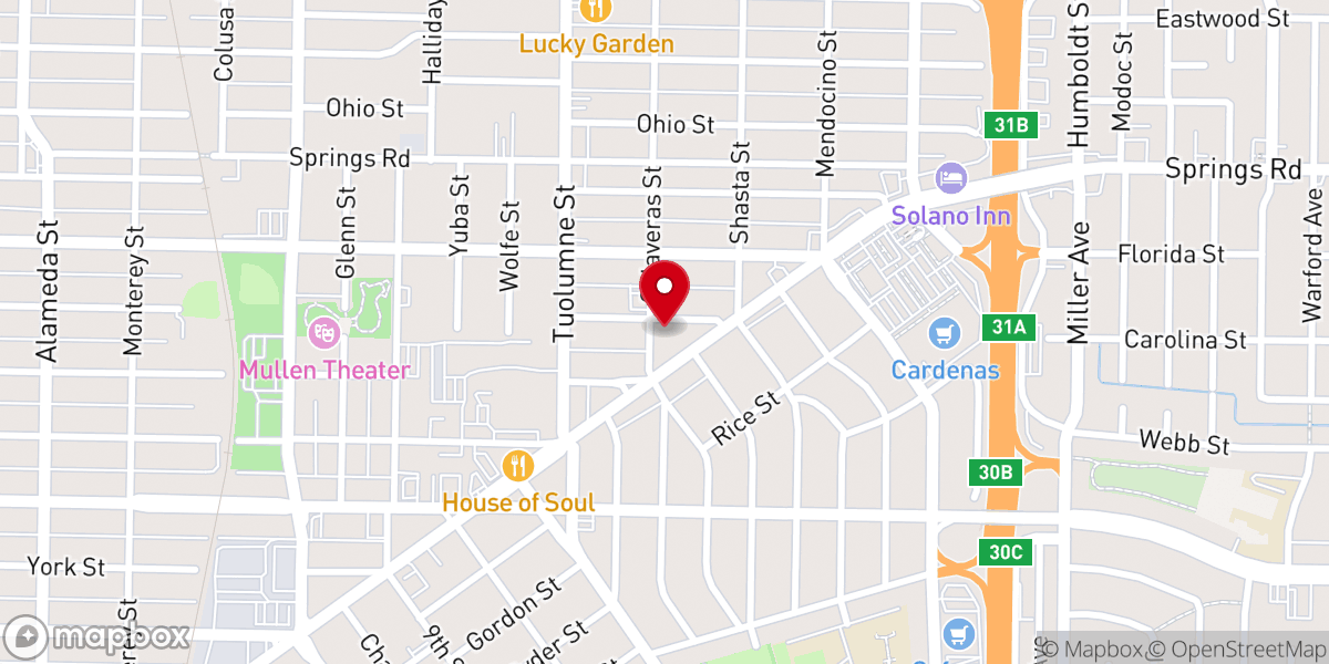 Map showing location of New Beginnings African Methodist Episcopal Church